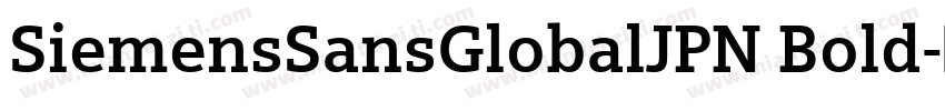 SiemensSansGlobalJPN Bold字体转换